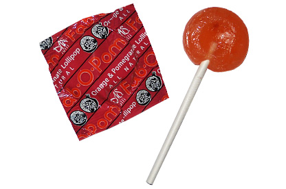 Orange & Pomegranate "Fab-O-Pom" Lollipop