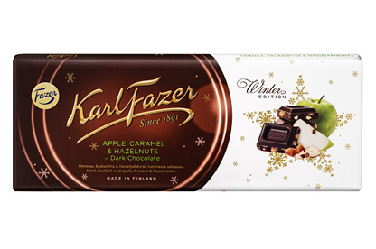 Fazer Dark Chocolate with Apple, Caramel & Hazelnuts (200g)