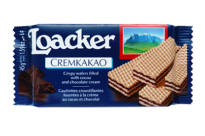 Loacker Cocoa & Chocolate Cream Wafers (Box of 25)