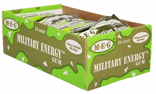 Spearmint Military Energy Gum (Box of 24)