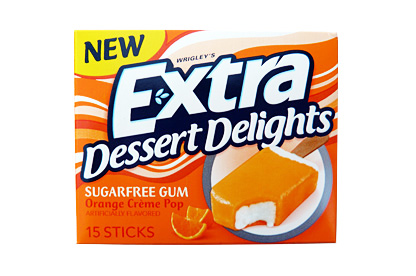 Orange Creme Pop Extra Dessert Delights Gum