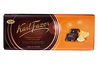 Fazer Dark Chocolate with Orange & Crisps (200g)