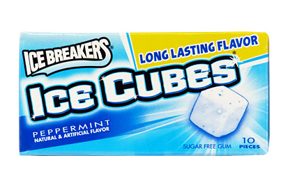 Peppermint Ice Breakers Ice Cubes Gum