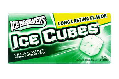 Spearmint Ice Breakers Ice Cubes Gum