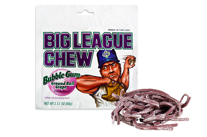 Grape Big League Chew Bubble Gum (Box of 12)
