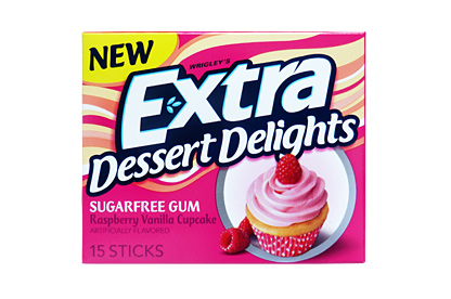 Raspberry Vanilla Cupcake Extra Dessert Delights Gum