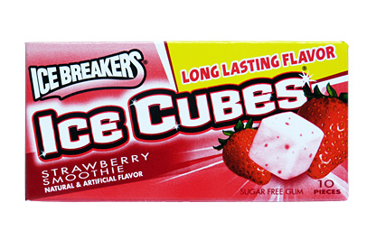 Strawberry Smoothie Ice Breakers Ice Cubes Gum