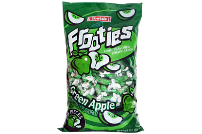 Green Apple Tootsie Frooties 360ct (1.1kg) Bag