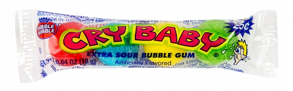 Cry Baby Extra Sour Bubble Gum (4pc) (Box of 36)