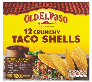 Old El Paso Taco Shells 12 Pack (8 x 156g)