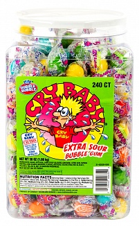Cry Baby Extra Sour Bubble Gum (240ct)