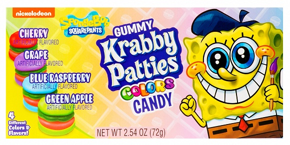 Spongebob Squarepants Gummy Krabby Patties Colors (12 x 72g)