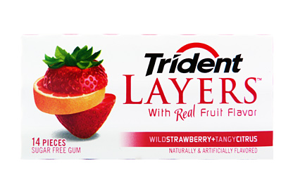 Trident Layers Wild Strawberry & Tangy Citrus Gum (Box of 12)