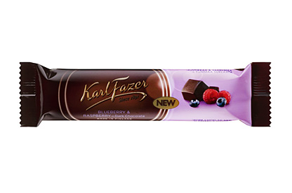 Fazer Dark Chocolate with Blueberry and Raspberry (37g)
