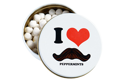 I Love Moustache Peppermints