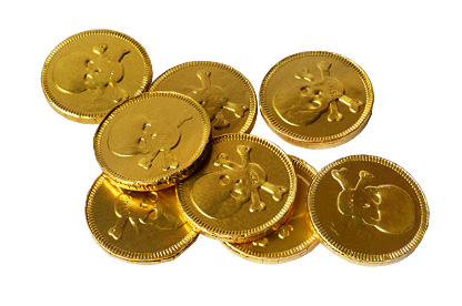 Golden Pirate Chocolate Coins (125g)