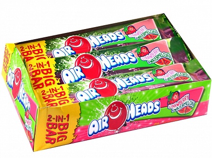 Airheads Strawberry & Watermelon 2-in-1 Big Bar (Box of 24)