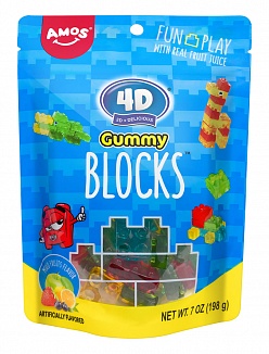 Amos 4D Gummy Blocks (12 x 198g)