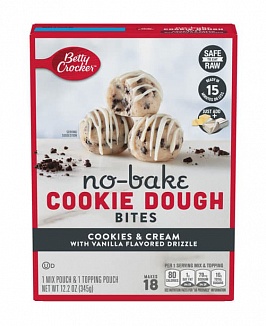 Betty Crocker No-Bake Cookie Dough Bites Cookies & Cream (8 x 345g)