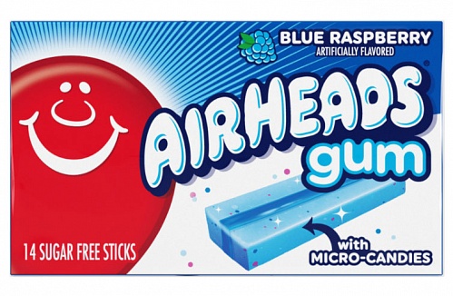 Airheads Gum Blue Raspberry (12 x 12 x 34g)