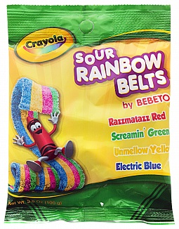 Crayola Sour Rainbow Belts (100g)