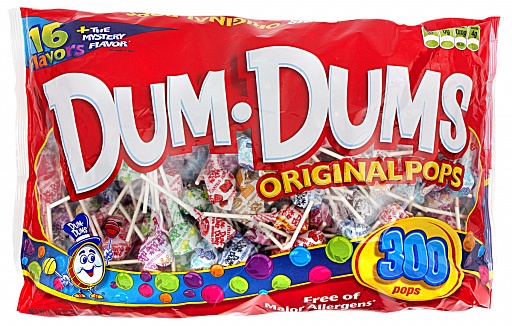 Dum Dums Pops Original 300 Pack (1.45kg)
