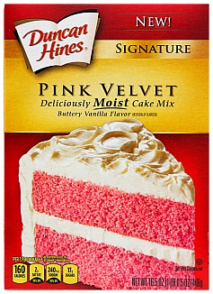Duncan Hines Signature Pink Velvet Cake Mix (Case of 12)