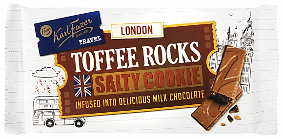 Fazer London Toffee Rocks & Salty Cookie Milk Chocolate (Box of 20)
