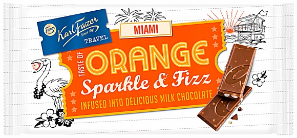 Fazer Miami Orange Sparkle & Fizz Milk Chocolate