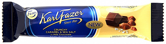 Fazer Milk Chocolate with Crunchy Caramel & Sea Salt (37g)