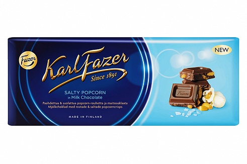 Fazer Milk Chocolate with Salty Popcorn (20 x 200g)