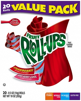 Fruit Roll-Ups Strawberry Berry Berry Cool Value Pack (6 x 283g)