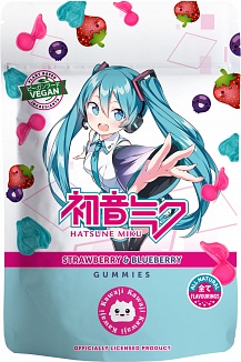 Kawaji x Hatsune Miku Gummies Strawberry & Blueberry (8 x 125g)