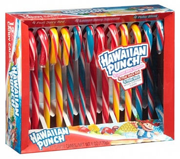 Hawaiian Punch Candy Canes (12ct) (150g)