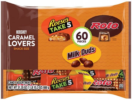 Hershey Caramel Lovers Snack Size Take 5, Rolo & Milk Duds 60 pieces (8 x 888g)