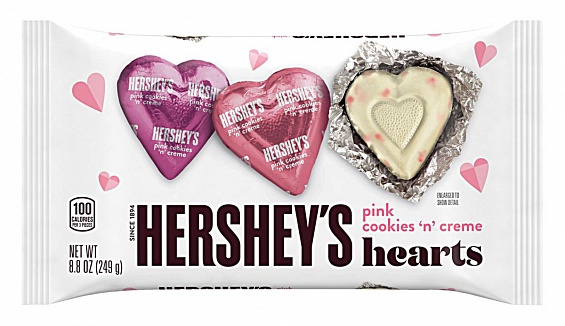 Hershey's Hearts Pink Cookies 'n' Creme (15 x 249g)