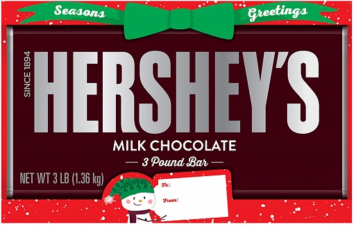 Hershey's Milk Chocolate 3lb Bar (4 x 1.36kg)