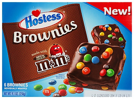 Hostess Brownies with M&M's (Box of 6)