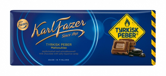 Karl Fazer Milk Chocolate with Tyrkisk Peber (200g)