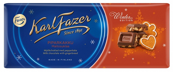 Karl Fazer Milk Chocolate with Gingerbread Snaps (200g)