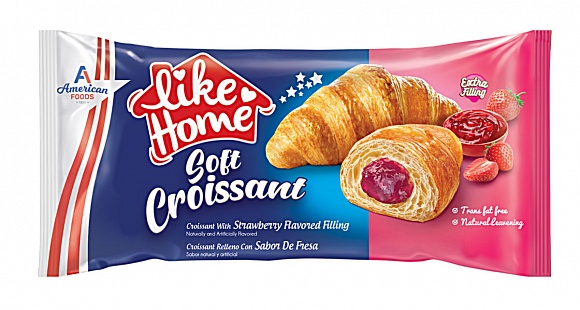 Like Home Soft Croissant Strawberry (4 x 20 x 55g)