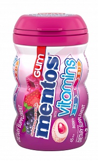Mentos Gum Vitamins Berry (6 x 100g)