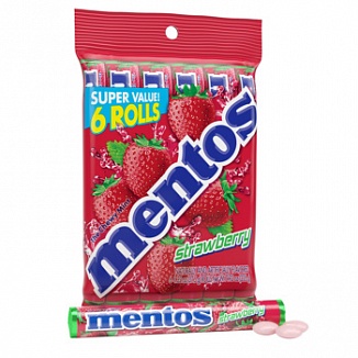 Mentos Strawberry 6 Pack (12 x 225g)
