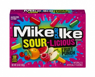 Mike and Ike Sour-Licious Fruit Punch (12 x 102g)