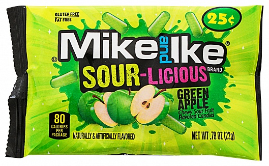 Mike and Ike Sour-Licious Green Apple (Box of 24)
