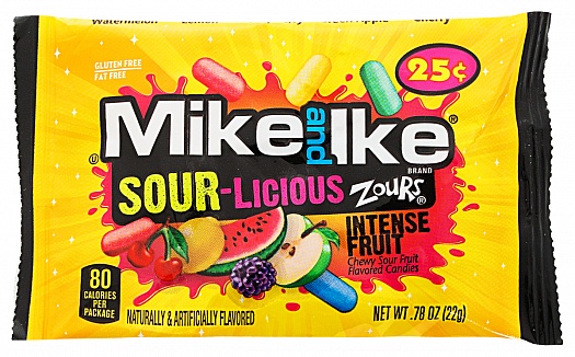 Mike and Ike Sour-Licious Intense Fruit