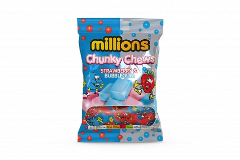Millions Chunky Chews Strawberry & Bubblegum (12 x 120g)