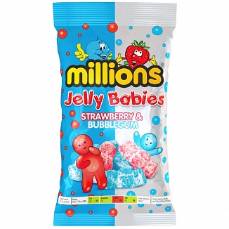 Millions Jelly Babies Strawberry & Bubblegum (10 x 190g)