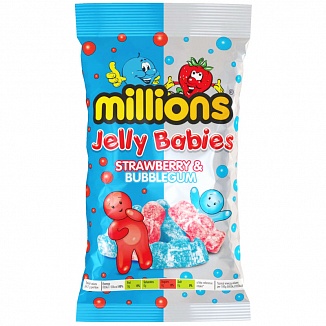 Millions Jelly Babies Strawberry & Bubblegum (10 x 150g)
