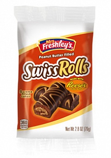 Mrs. Freshley's Reese's Peanut Butter Swiss Rolls (Twin Pack)